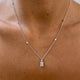 Diamond Pendant Necklace 1.24 Carat White Gold 14K