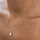 Diamond Pendant Necklace 1.24 Carat White Gold 14K