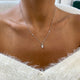 Diamond Pendant Necklace 1.24 Carat White Gold 14K