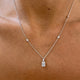 Diamond Pendant Necklace 1.24 Carat White Gold 14K