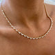 Tennis Round Diamond Necklace 3.68 ct TCW , Yellow Gold 14K