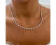Tennis Round Diamond Necklace 3.70 ct TCW , White Gold 14K