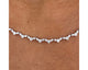 Tennis Round Diamond Necklace 3.70 ct TCW , White Gold 14K
