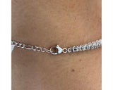 Choker Round Diamond Bracelet 7.77 ct TCW , White Gold 14K