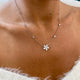 Cluster Round, Pear Diamond Necklace 1.48 ct TCW , White Gold 14K