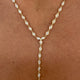 Diamond Lariat Necklace 5.30 Carat Yellow Gold 14K