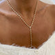 Diamond Lariat Necklace 5.30 Carat Yellow Gold 14K