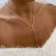 Diamond Lariat Necklace 5.30 Carat Yellow Gold 14K