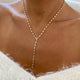 Diamond Lariat Necklace 5.30 Carat Yellow Gold 14K