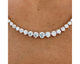 Choker Round Diamond Necklace 9.56 ct TCW , Rose Gold 14K