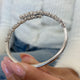 Bangle Pear, Oval, Marquise, Baguette Diamond Bracelet 4.24 ct TCW , White Gold 14K