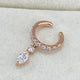 Cuff Round & Marquise Diamond Earring 0.50 ct TCW , Rose Gold 14K
