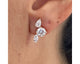 Cluster Pear, Round & Marquise Diamond Earrings 2.28 ct TCW , Rose Gold 14K