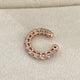 Cuff Round Diamond Earrings 0.58 ct TCW , Rose Gold 14K