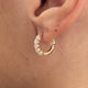 Hoop Round Diamond Earrings 1.26 ct TCW , Rose Gold 14K
