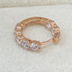 Hoop Round Diamond Earrings 1.26 ct TCW , Rose Gold 14K