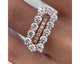 Pave Round Diamond Ring 2.18 ct TCW , Rose Gold 14K