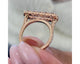 Pave Round Diamond Ring 2.18 ct TCW , Rose Gold 14K