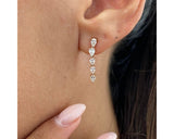 Drop Pear Diamond Earrings 0.89 ct TCW , Rose Gold 14K