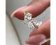 2 Stone Pear & Oval Diamond Ring 1.40 ct TCW , Yellow Gold 14K
