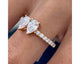 2 Stone Pear & Round Diamond Ring 1.29 ct TCW , Rose Gold 14K