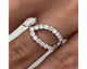 Infinity Open Marquise & Round Diamond Ring 1.11 ct TCW , White Gold 14K