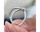Infinity Open Marquise & Round Diamond Ring 1.11 ct TCW , White Gold 14K