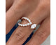 Infinity Open Marquise & Round Diamond Ring 1.04 ct TCW , Rose Gold 14K