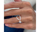 Infinity Open Marquise & Round Diamond Ring 1.04 ct TCW , Rose Gold 14K