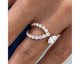Infinity Open Marquise & Round Diamond Ring 1.04 ct TCW , Rose Gold 14K