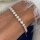 Tennis Round Diamond Bracelet 8.20 ct TCW , White Gold 14K