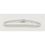 Tennis Round Diamond Bracelet 8.20 ct TCW , White Gold 14K