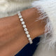 Tennis Round Diamond Bracelet 8.20 ct TCW , White Gold 14K