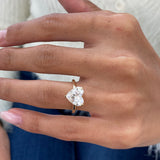 Pilar Heart Diamond Engagement Ring, Yellow Gold 18K