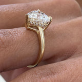 Pilar Heart Diamond Engagement Ring, Yellow Gold 18K