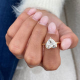 Pilar Heart Diamond Engagement Ring, Yellow Gold 18K