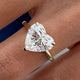 Pilar Heart Diamond Engagement Ring, Yellow Gold 18K