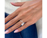 Ambre Solitaire Diamond Engagement Ring, White Gold 18K