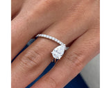 Ambre Solitaire Diamond Engagement Ring, White Gold 18K