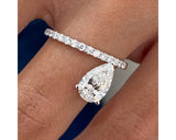 Ambre Solitaire Diamond Engagement Ring, White Gold 18K