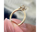 Berthe Solitaire With Hidden Halo Diamond Engagement Ring, Yellow Gold 18K