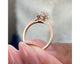 Carole Solitaire With Hidden Halo Diamond Engagement Ring, Rose Gold 18K