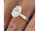 Fosette Solitaire Diamond Engagement Ring, Yellow Gold 18K