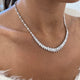 Diamond Tennis Necklace 13.91 Carat White Gold 14K