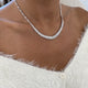 Diamond Tennis Necklace 13.91 Carat White Gold 14K