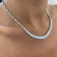 Diamond Tennis Necklace 13.91 Carat White Gold 14K