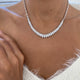 Diamond Tennis Necklace 13.91 Carat White Gold 14K