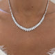 Diamond Tennis Necklace 13.91 Carat White Gold 14K