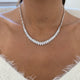 Diamond Tennis Necklace 13.91 Carat White Gold 14K
