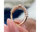 Pave Emerald Diamond Ring 1.56 ct TCW , Rose Gold 14K